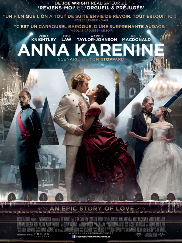 Affiche. Cinéma Aventure, Bruxelles. Anna Karénine. 2013-01-02